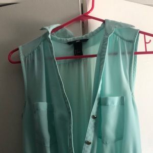 Mint green/blue knee length dress